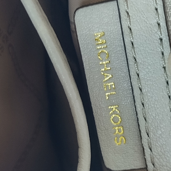 Michael Kors Lexington Crossbody Pebbled Cream Leather Large Purse Bag Fashion - Picture 11 of 16